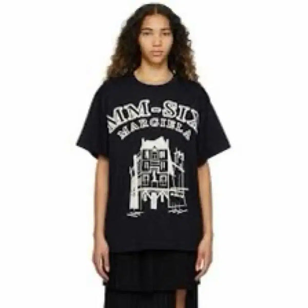[BUNJANG] MM6 Maison Margiela Printed Short Sleeve T-Shirt XS / MM6 메종 마르지엘라 프린트 반팔 티셔츠 xs