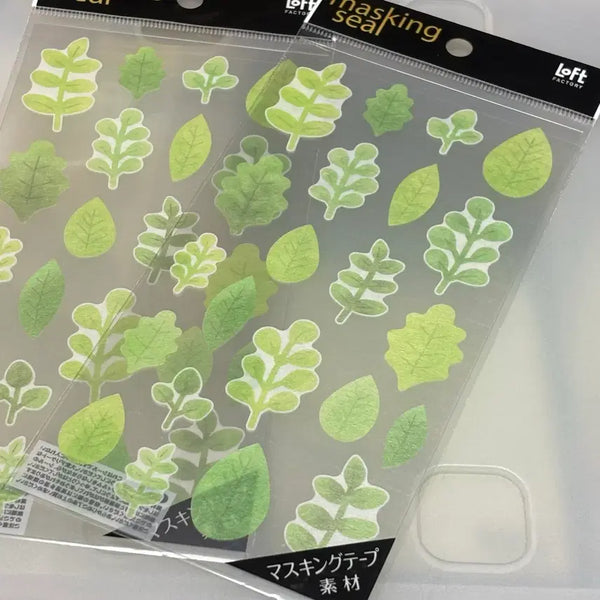 [BUNJANG] Loft Limited Mind Wave Leaf Washi Tape Stickers / 로프트한정마인드웨이브마스킹나뭇잎씰스티커