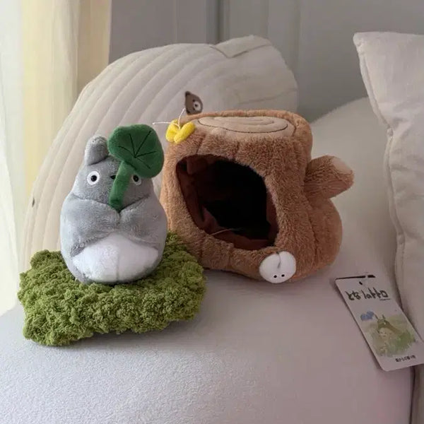 [BUNJANG] Studio Ghibli Totoro Wooden Doll with Grass Coaster Bundle / 지브리 토토로 통나무인형 + 잔디코스터 일괄판매