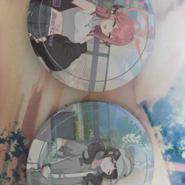 [BUNJANG] Blue Archive Musinsa Collaboration Aru & Airi Can Badges Bundle / 블루아카이브 무신사 콜라보 아루 , 아이리 캔뱃지