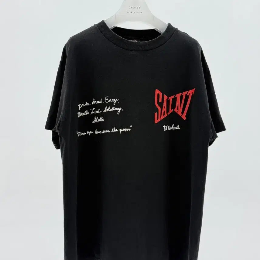 [BUNJANG] Saint Michael Seven Deadly T-Shirt XL Black / 세인트 미카엘 세븐데들리 반팔티