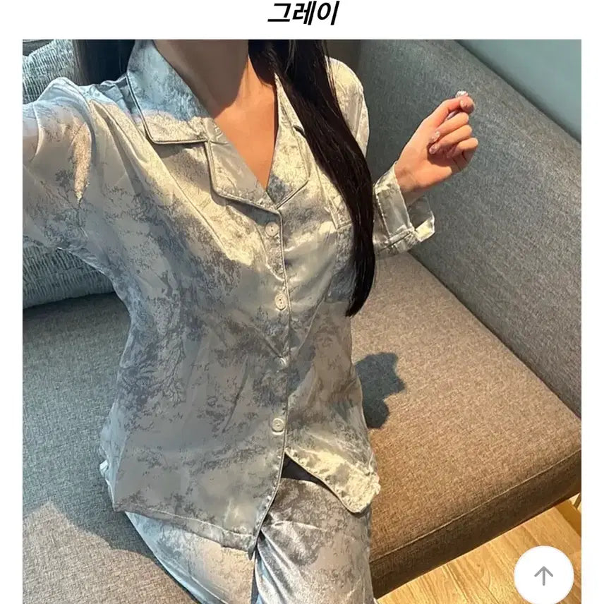 [BUNJANG] Watercolor Masterpiece Silk Pajama Set / [새상품] 수채화 명화 실크 파자마 잠옷 세트
