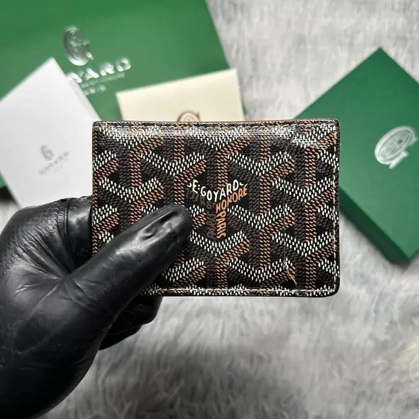 [BUNJANG] Goyard Insert Card Holder Wallet Black & Tan / [A급/풀구성] 고야드 인서트 카드지갑
