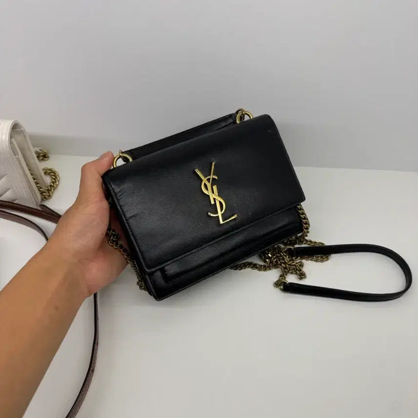 [BUNJANG] Saint Laurent Sunset Top Handle Small Black GHW / 입생로랑 선셋백 탑핸들 스몰 블랙금장