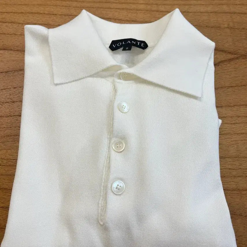[BUNJANG] Volante Short Sleeve Polo Knit Ivory Size 2 / 볼란테 반팔 카라 니트 아이보리 2사이즈 민트급 판매