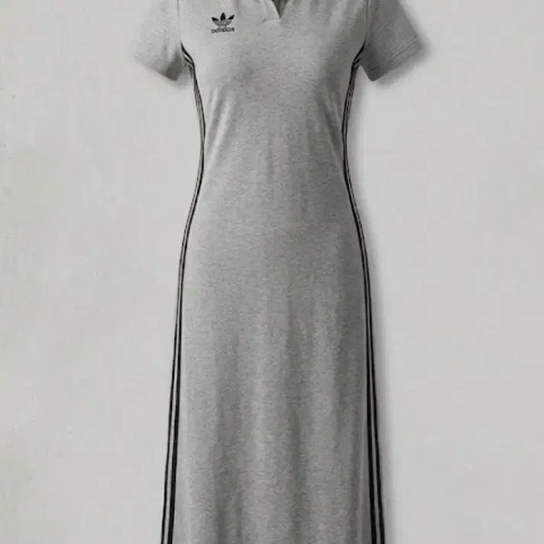 [BUNJANG] Adidas Long Polo Maxi Dress / 새거 아디다스 롱원피스 아디다스카라원피스 폴로원피스 삼선원피스 맥시원피스