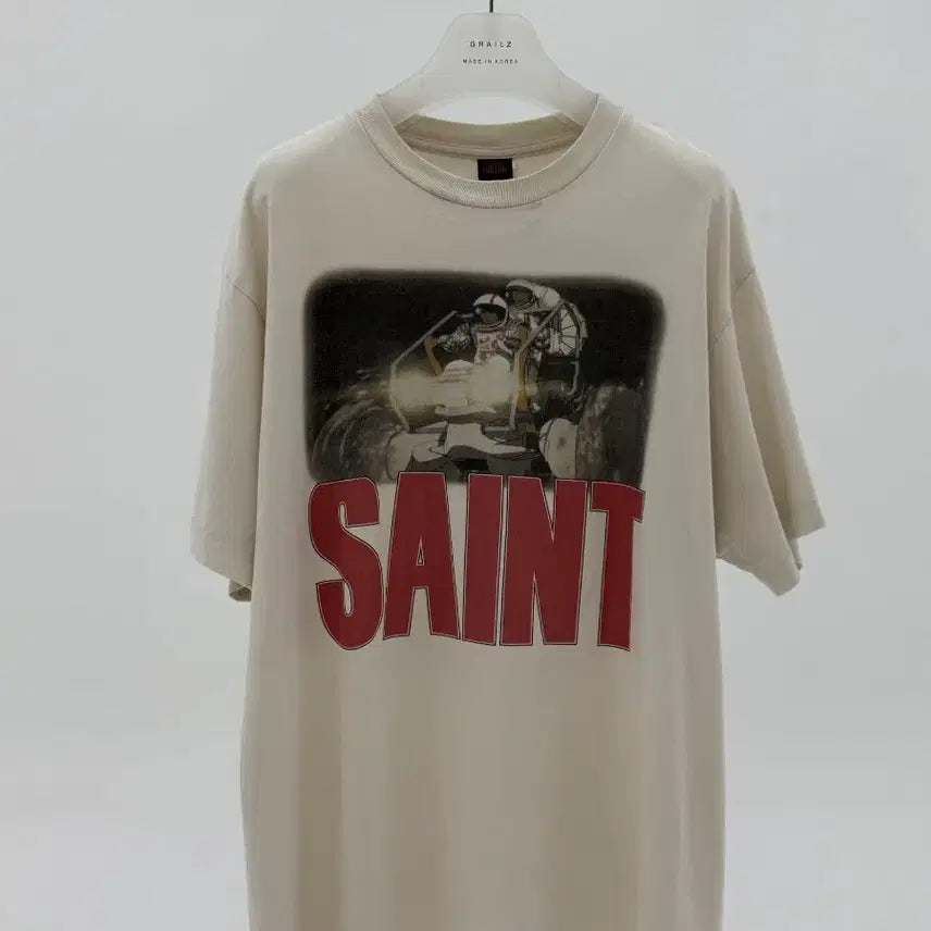 [BUNJANG] Saint Michael x Freedom Short Sleeve T-Shirt White XL / 세인트 미카엘 X 프리덤 반팔티셔츠