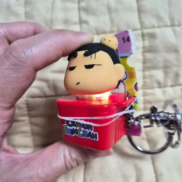 [BUNJANG] Crayon Shin-chan Sound LED Keycap Keyring with Cyst / 혹이 난 짱구 사운드 LED 키캡 키링