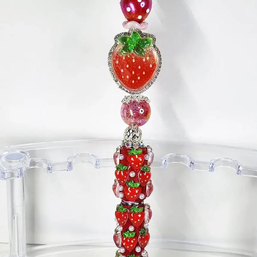 [BUNJANG] Handmade Strawberry Ballpoint Pen / 딸기 수제 볼펜