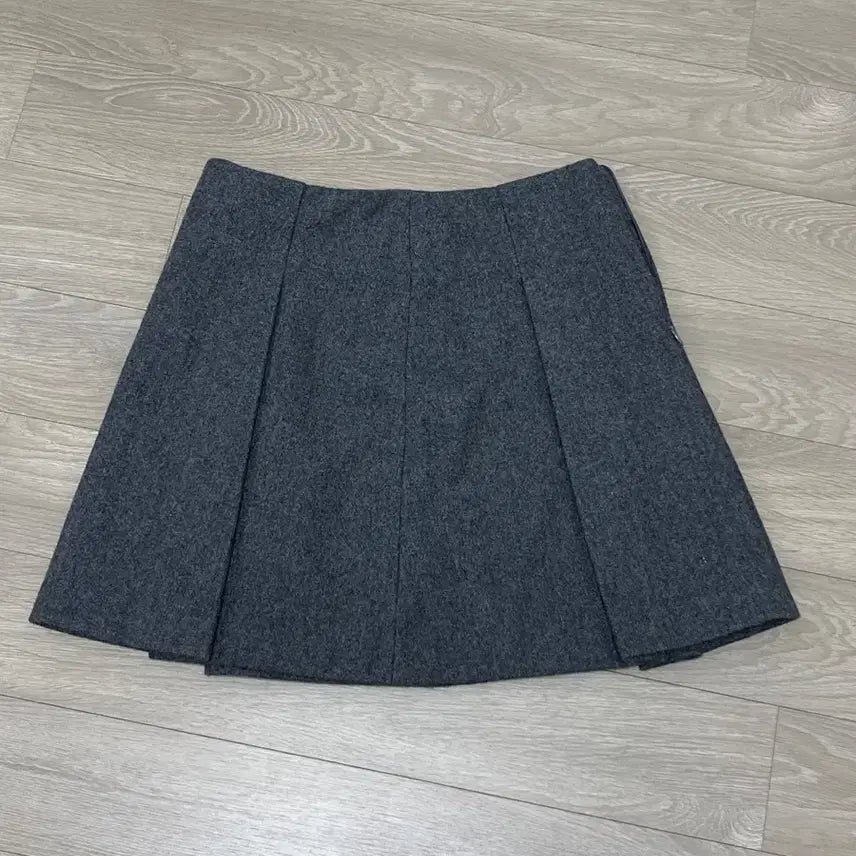 [BUNJANG] Miel Wool Skirt Dark Gray / 미엘 울스커트