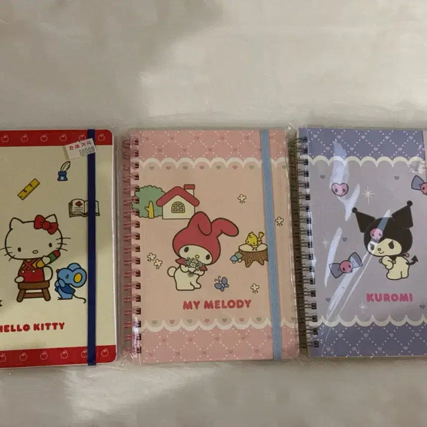 [BUNJANG] Sanrio Hello Kitty, My Melody, Kuromi Spring Notebook Set / 산리오 헬로키티 마이멜로디 쿠로미 스프링 노트 3종