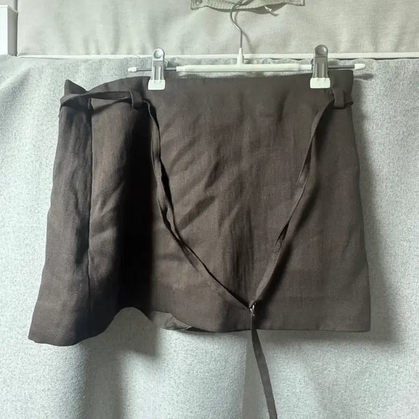 [BUNJANG] H&M Belted Mini Skirt Brown / H&M 브라운 미니 스커트