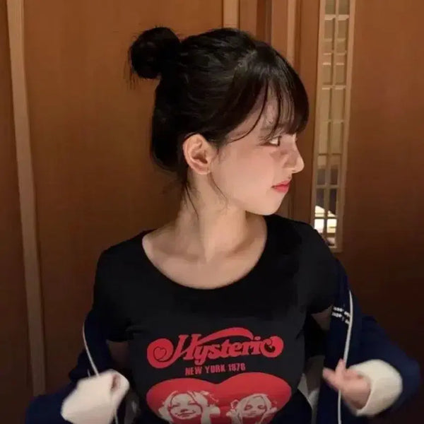 [BUNJANG] Hysteric Glamour Heart Chibi T-Shirt Joy Hysteric / 히스테릭글래머 하트 치비 티셔츠 조이히스테릭