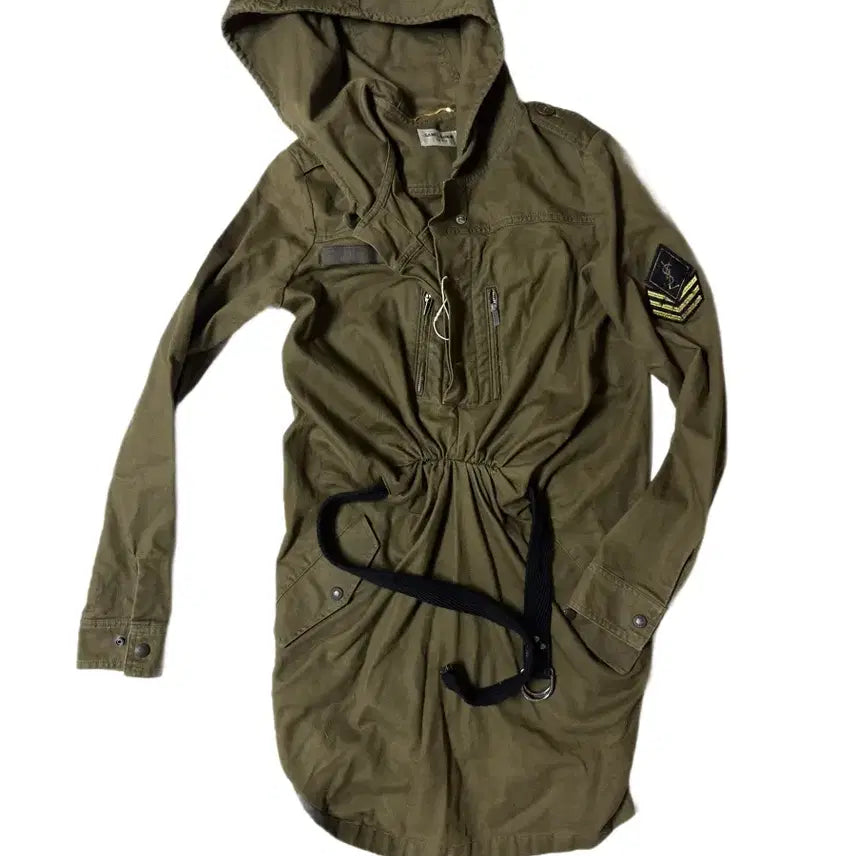 [BUNJANG] Saint Laurent Hooded Parka Dress / 생로랑(Saint Laurent) 야상 후드 원피스