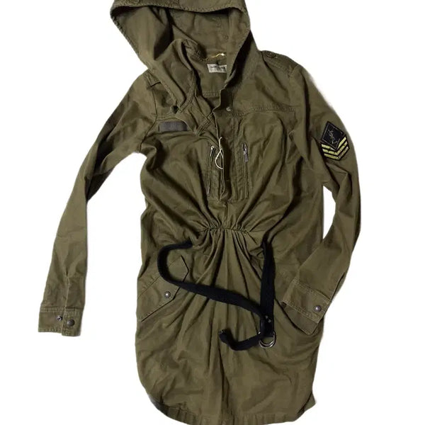 [BUNJANG] Saint Laurent Hooded Parka Dress / 생로랑(Saint Laurent) 야상 후드 원피스