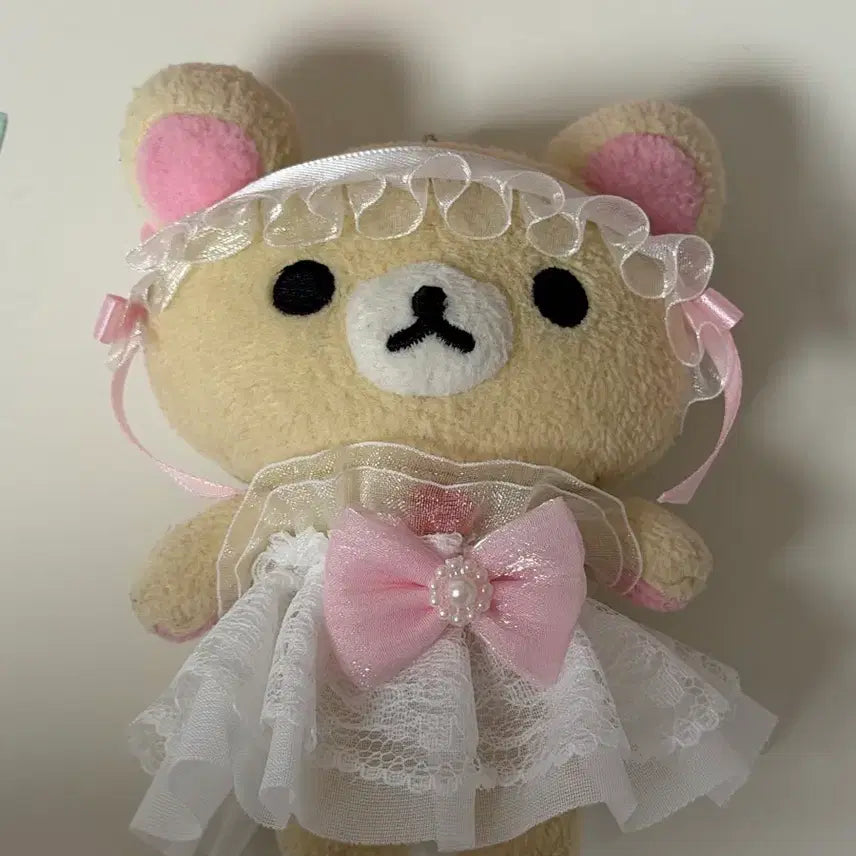 [BUNJANG] Rilakkuma Korilakkuma Plush Keychain / 고전 코리락쿠마 인형 키링