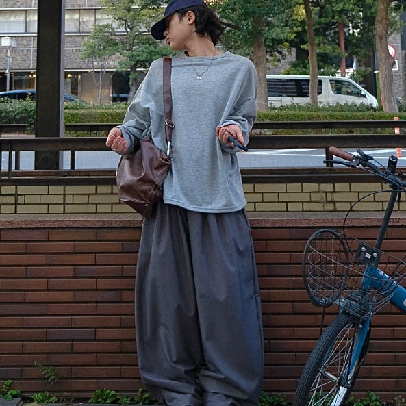 [BUNJANG] Comport Over Long Sleeve T-Shirts 3-Pack (Grey, Navy, White Melange) / [새상품] 컴포트 오버 롱슬리브 3벌 일괄 판매