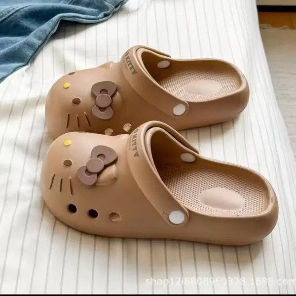 [BUNJANG] Hello Kitty Tanning Kitty Crocs Slippers / 헬로키티 태닝키티 크록스 슬리퍼 새상품