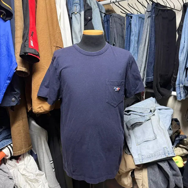 [BUNJANG] Maison Kitsuné Tricolor Fox Patch T-shirt / [S] 메종키츠네 트리컬러 폭스 반팔티셔츠