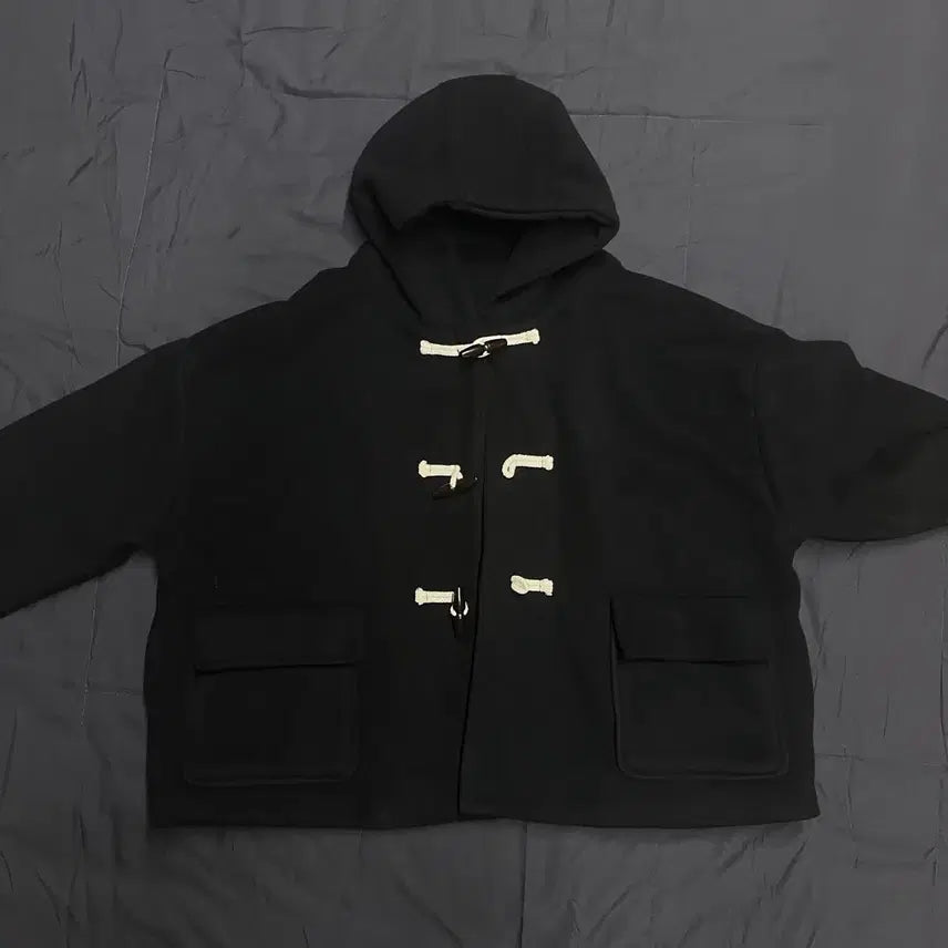 [BUNJANG] Hooded Duffle Coat Jacket / 후드 떡볶이 코트 자켓 야상