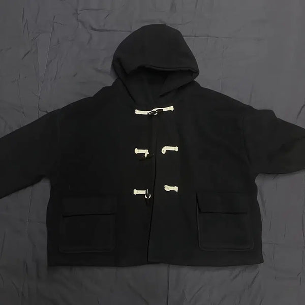 [BUNJANG] Hooded Duffle Coat Jacket / 후드 떡볶이 코트 자켓 야상