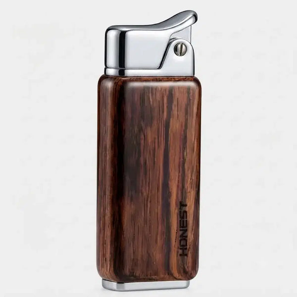[BUNJANG] Antique Metal & Wood Lighter (Grade S) / 고급 앤틱 메탈 & 우드 라이터 (S급)