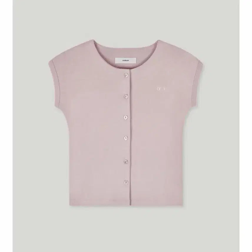 [BUNJANG] Aren Button Point Cap Sleeve Mute Pink / 어랜 버튼 포인트 캡슬리브 뮤트핑크 판매합니다