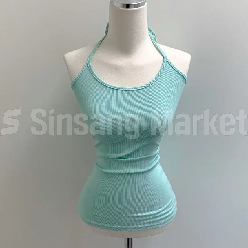 [BUNJANG] Halterneck Sleeveless Top / [빠른발송] 여름 모달 4계절이너 미코 홀터넥 끈 나시 데일리 에이블리