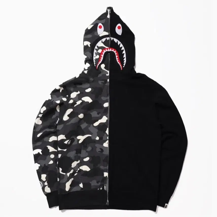 [BUNJANG] Bape Shark Half Full Zip Hoodie / 구함)Bape shark half full zip hoodie