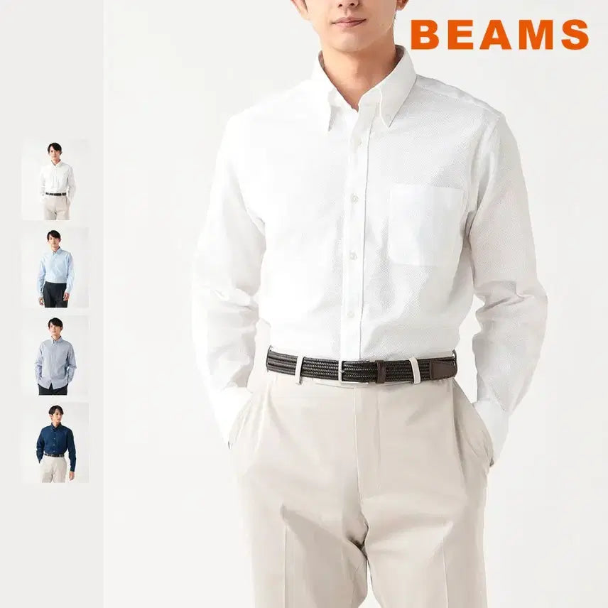 [BUNJANG] BEAMS Heart Mesh Button-Down Shirt / 빔즈 하트 메쉬 버튼다운 셔츠