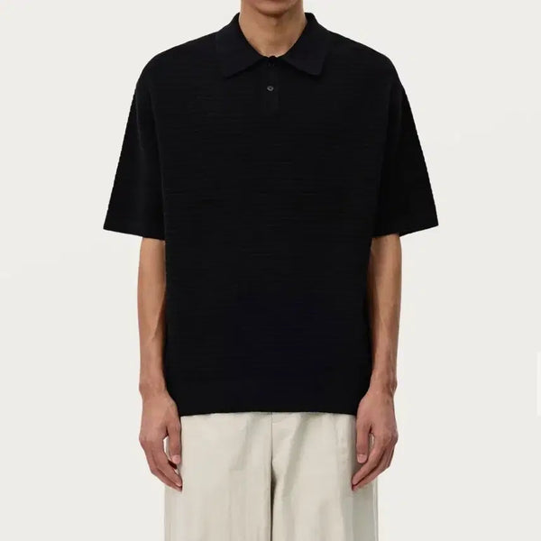 [BUNJANG] Solid Homme 25SS Short-Sleeve Knit Black Size 48 / 솔리드옴므 25ss 반팔 니트 블랙 48사이즈