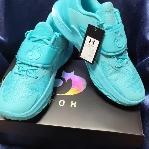 [BUNJANG] Under Armour D.FOX2 Basketball Shoes Blue/Mint Size 255 / 새상품 언더아머 D.FOX2 농구화 언더아머농구화 255사이즈