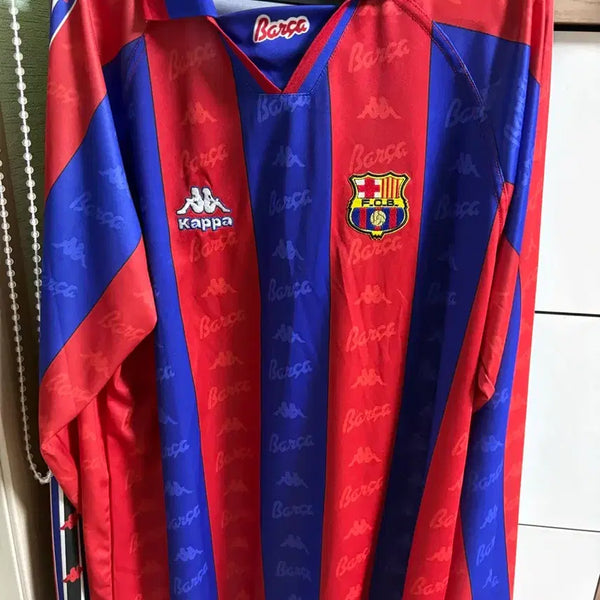 [BUNJANG] FC Barcelona Retro Kappa Football Jersey XL / 바르셀로나 레트로 유니폼