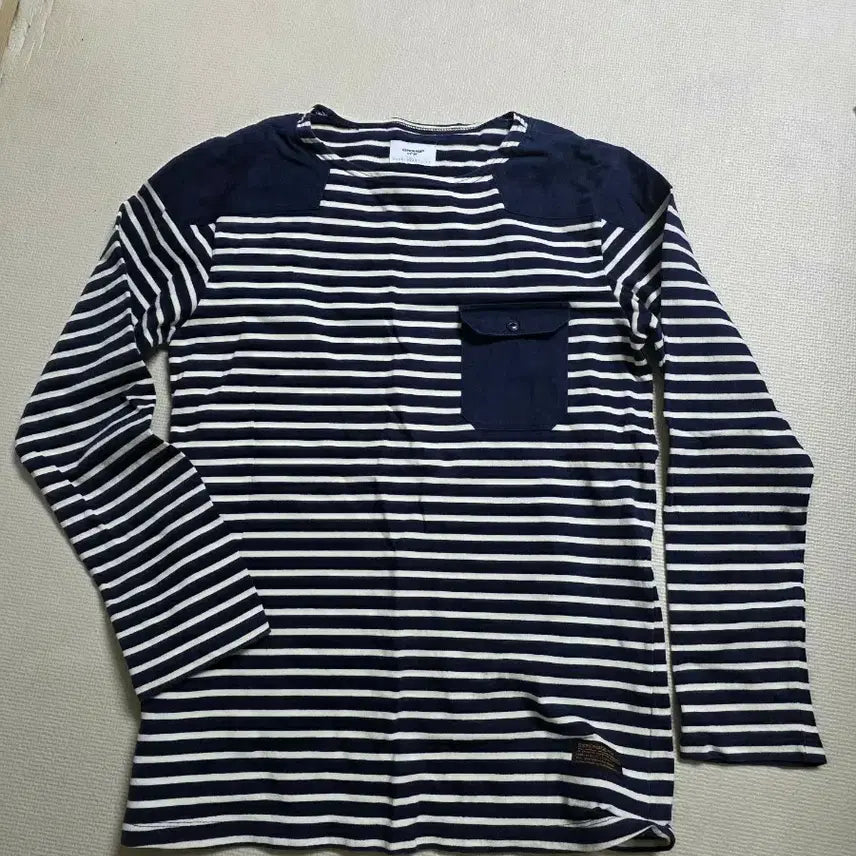 [BUNJANG] Espionage Striped Long Sleeve Navy White M / 에스피오나지 스트라이프 롱슬리브 M