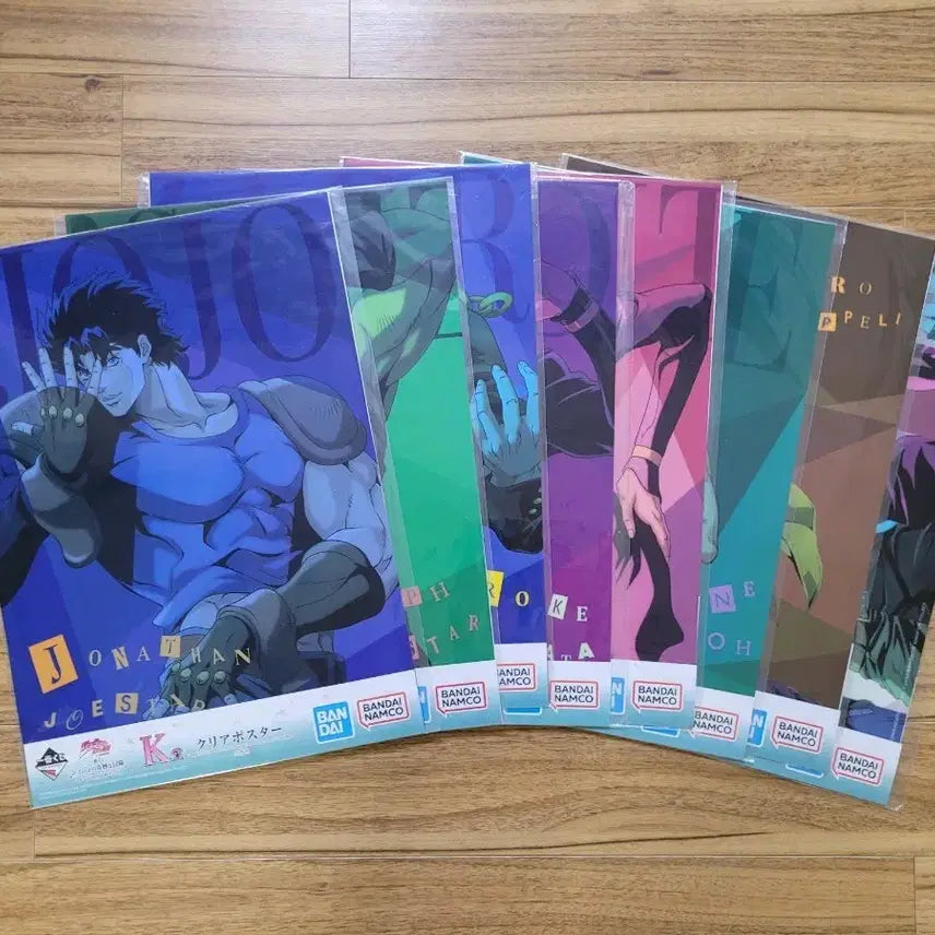 [BUNJANG] JoJo's Bizarre Adventure Ichiban Kuji Prize K Clear Poster Set (8 Types) / 죠죠 제일복권 K상 클리어 포스터 8종 전종 세트