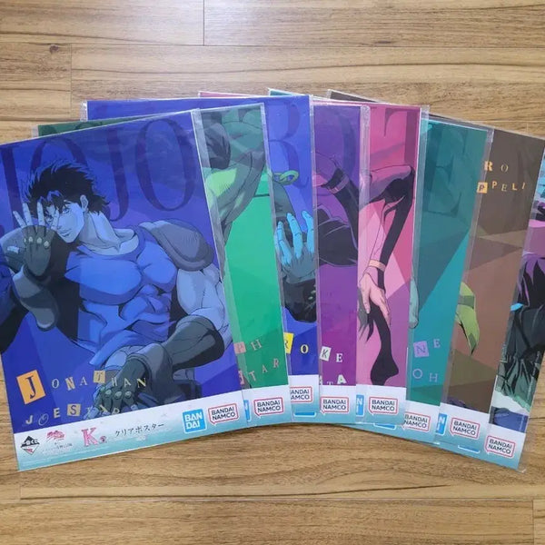[BUNJANG] JoJo's Bizarre Adventure Ichiban Kuji Prize K Clear Poster Set (8 Types) / 죠죠 제일복권 K상 클리어 포스터 8종 전종 세트