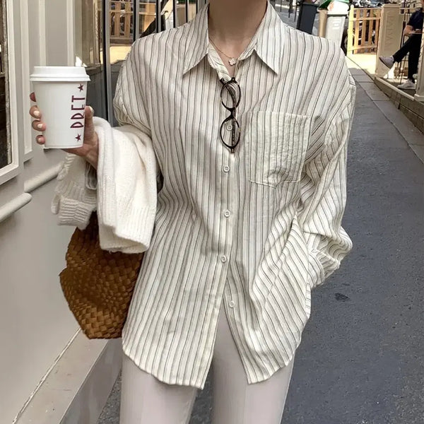 [BUNJANG] Dublin Stripe Loose Fit Shirt / [오늘만 추가할인/새상품]더블린 스트라이프 루즈핏셔츠