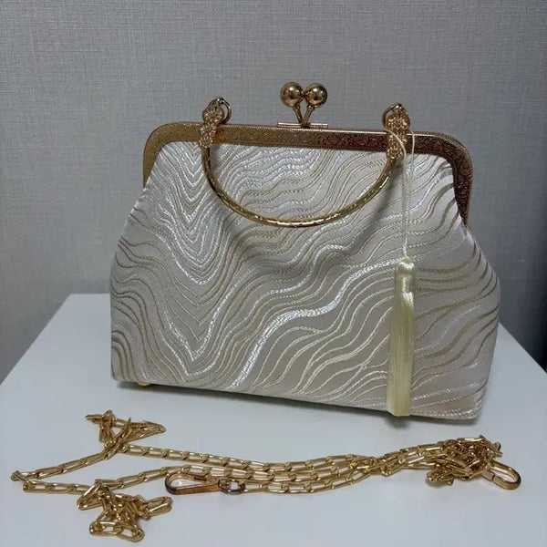 [BUNJANG] Wave Pattern Hanbok Bag / 거의새것 한복가방 웨이브패턴