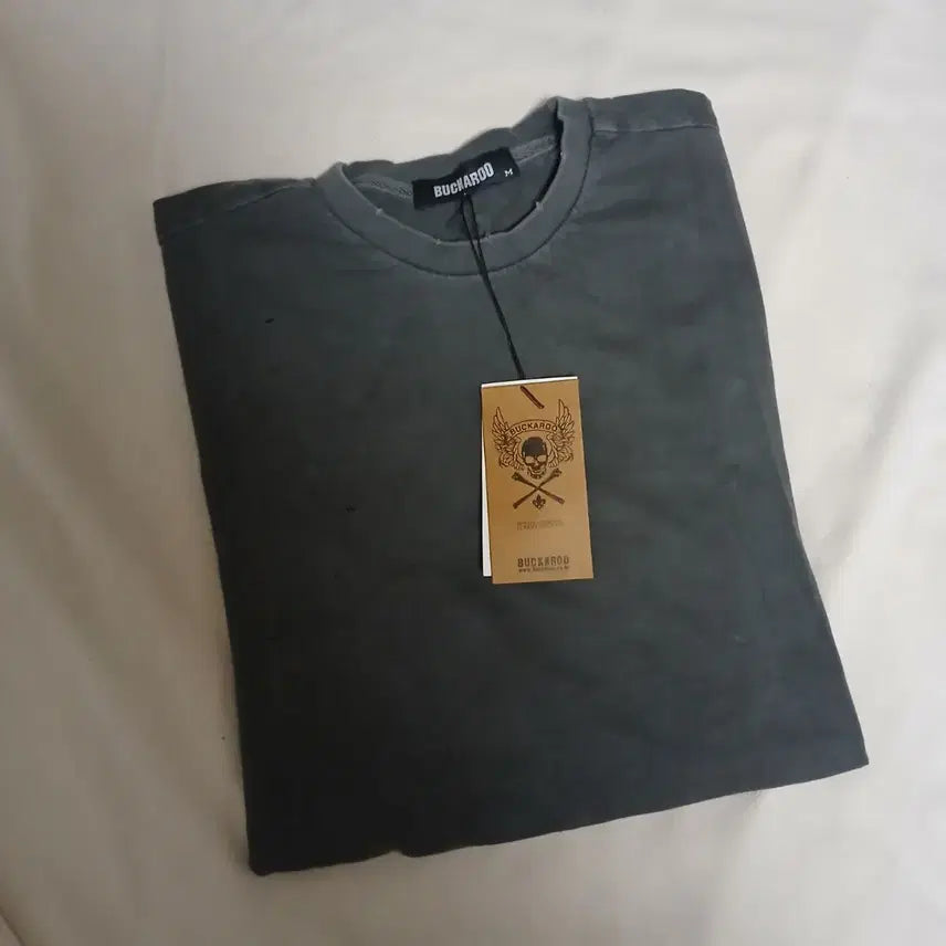 [BUNJANG] BUCKAROO Washed Scratch Vintage Short-Sleeve T-Shirt (M) / 미 착용 제품  버커루 워싱 스크래치 빈티지 반팔 티셔츠
