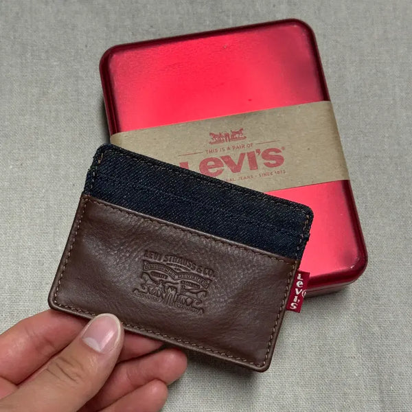 [BUNJANG] Levi's Leather Denim Card Wallet / 리바이스 레더 데님 카드지갑