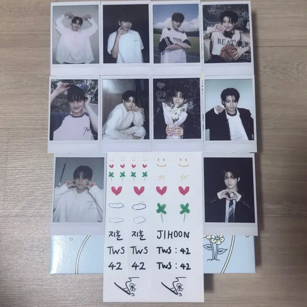 [BUNJANG] TWS Jihoon Selection Pack Set Photocard Bundle (10 pcs) + Handwritten Sticker / 투어스 지훈 셀렉션팩 세트 폴라포카 10장+손글씨 스티커