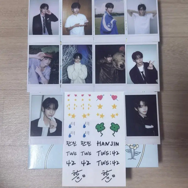 [BUNJANG] TWS Han Jin Selection Pack Set Polaroid Photocard 10ea + Handwritten Sticker Set / 투어스 한진 셀렉션팩 세트 폴라포카 10장+손글씨 스티커