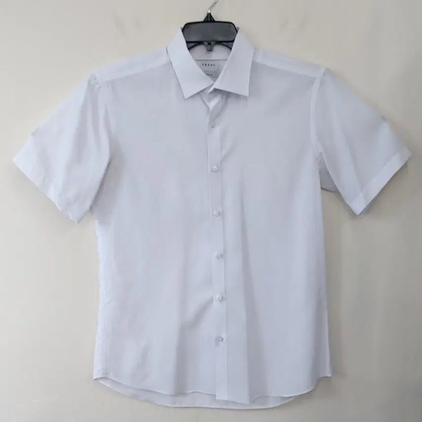 [BUNJANG] Yezak Men's Slim Fit Half-Sleeve Dress Shirt - White / 예작 100/슬림 반팔 드레스 셔츠. WH. A.