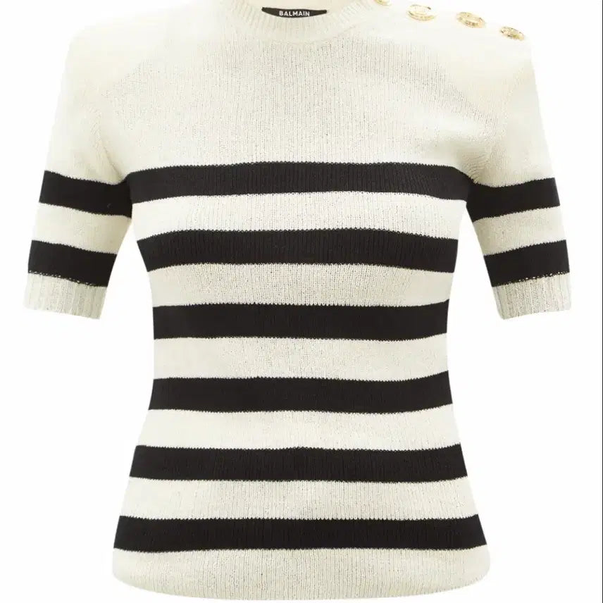 [BUNJANG] Balmain Striped Knit Sweater Size 34 / 발망 스트라이프 니트 34사이즈