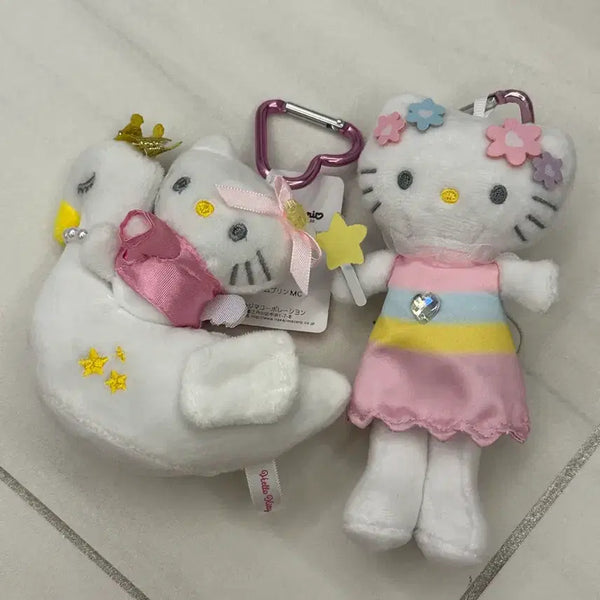 [BUNJANG] Hello Kitty Swan Keychain & Angel Kitty Set Bundle / 백조키티 키링 , 천사 키티 세트일괄