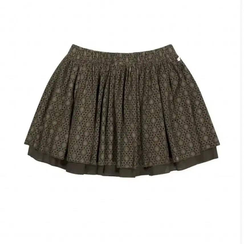 [BUNJANG] Koiseio Flower Punching Skirt Brown / 택O)코이세이오 플라워 펀칭 스커트 브라운