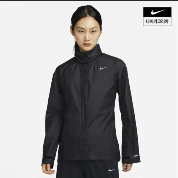 [BUNJANG] Nike Running Windbreaker Jacket Women's M Black / 택달린 새상품 나이키 러닝잠바 바람막이 M