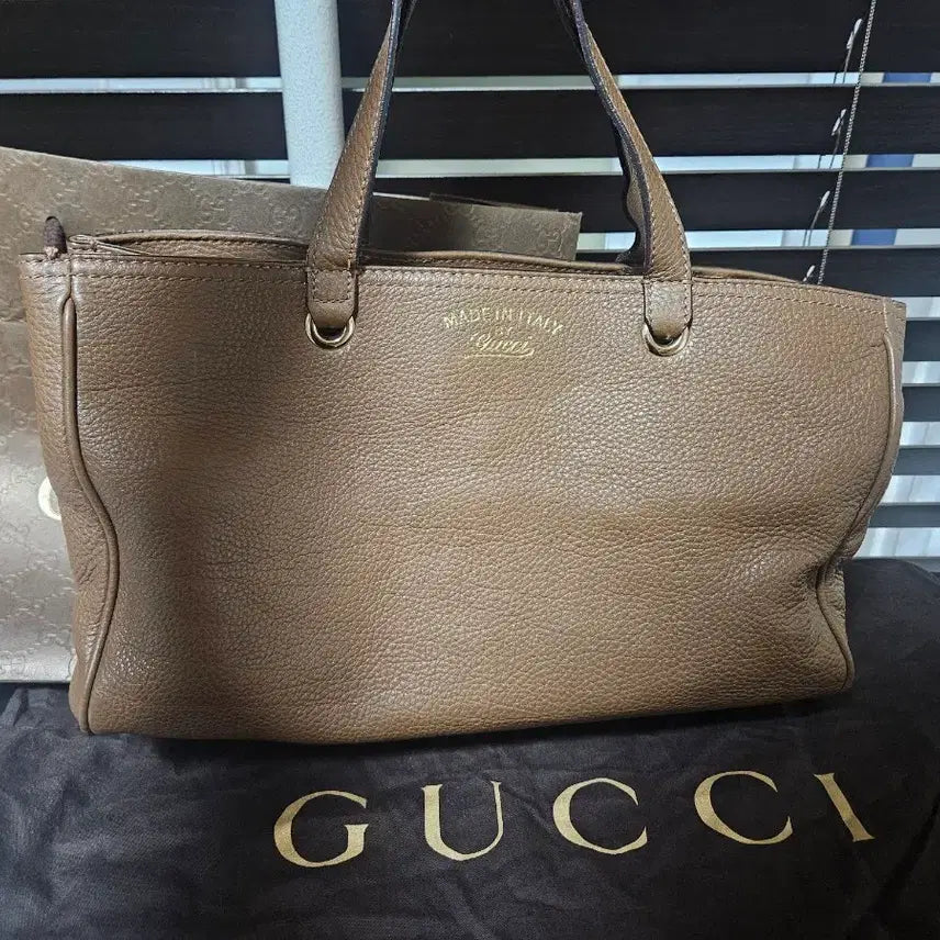 [BUNJANG] Gucci Authentic Tote Bag Brown Leather / 구찌 정품 토트백 브라운