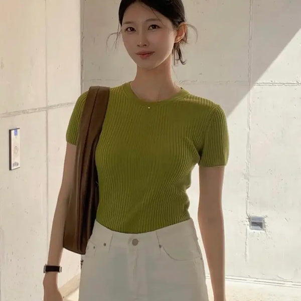 [BUNJANG] HASIE All Day Wool Knit Olive Green / 하시에 올데이 울니트 올리브그린 프리사이즈
