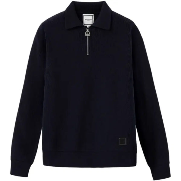 [BUNJANG] Wooyoungmi 24FW Half Zip-Up Sweater Navy / [52] 우영미 24FW 하프 집업 스웨터 네이비